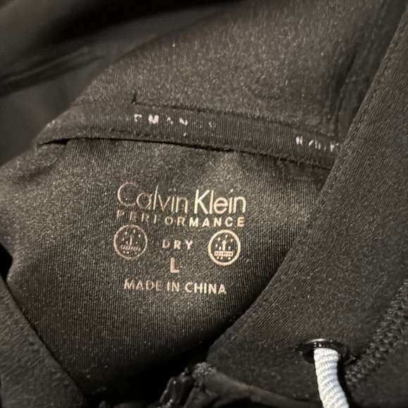 Calvin Klein Black Grey Full-Zip Hoodie Sweater - Picture 3 of 3